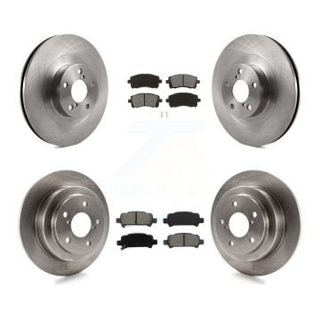 Front Rear Disc Brake Rotors And Semi-Metallic Pads Kit For Subaru Impreza WRX K8S-101203