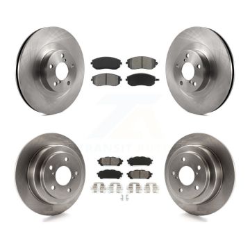Front Rear Disc Brake Rotor & Semi-Metallic Pad Kit For Subaru Forester Impreza Saab 9-2X K8S-101205