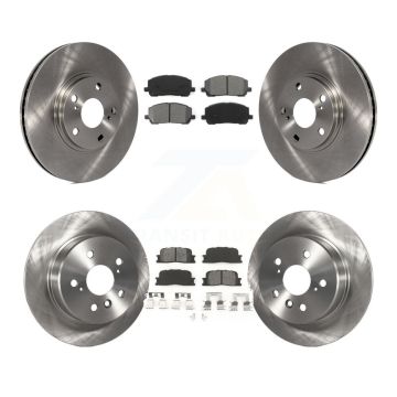 Front Rear Disc Brake Rotor And Semi-Metallic Pad Kit For 2001-2003 Toyota Highlander AWD K8S-101212