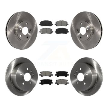 Front Rear Disc Brake Rotors And Semi-Metallic Pads Kit For Toyota Highlander K8S-101213