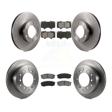 Front Rear Disc Brake Rotors And Semi-Metallic Pads Kit For Toyota 4Runner Lexus GX470 K8S-101214
