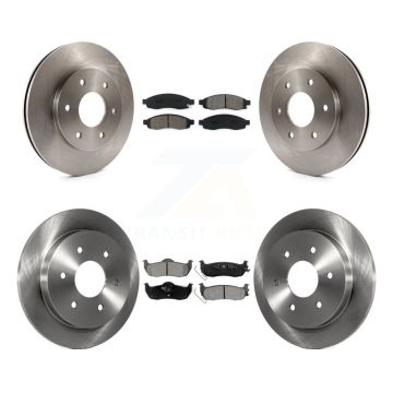 Front Rear Brake Rotors Semi-Metallic Pad Kit For Nissan TITAN Pathfinder Armada INFINITI K8S-101218