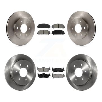 Front Rear Disc Brake Rotors And Semi-Metallic Pads Kit For INFINITI QX56 K8S-101219