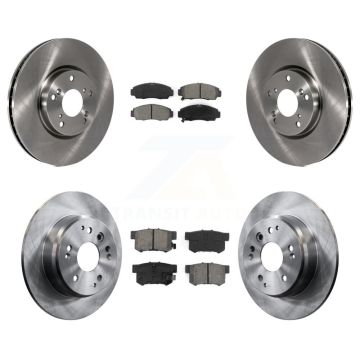 Front Rear Brake Rotors & Semi-Metallic Pad Kit For 04-05 Acura TL Automatic transmission K8S-101221