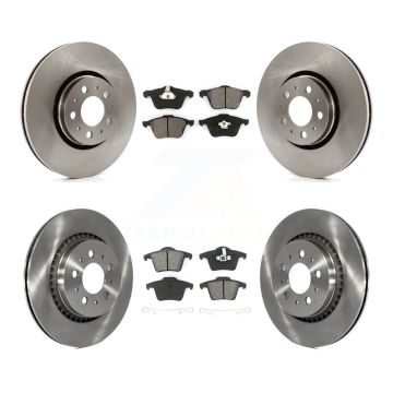 Front Rear Disc Brake Rotors And Semi-Metallic Pads Kit For Volvo XC90 K8S-101231