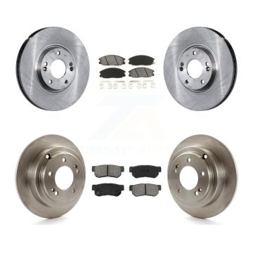 Front Rear Disc Brake Rotors And Semi-Metallic Pads Kit For 2004-2006 Kia Amanti K8S-101233