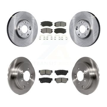 Front Rear Disc Brake Rotors And Semi-Metallic Pads Kit For 2006-2009 Hyundai Azera K8S-101235