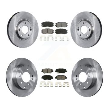 Front Rear Disc Brake Rotors And Semi-Metallic Pads Kit For Hyundai Azera K8S-101236