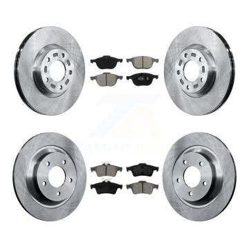 Front Rear Disc Brake Rotors And Semi-Metallic Pads Kit For Mazda 5 K8S-101238