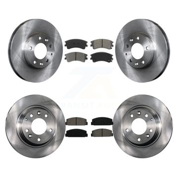 Front Rear Disc Brake Rotors And Semi-Metallic Pads Kit For 2003-2005 Mazda 6 K8S-101240