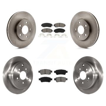 Front Rear Disc Brake Rotors And Semi-Metallic Pads Kit For 2005-2010 Honda Odyssey K8S-101241