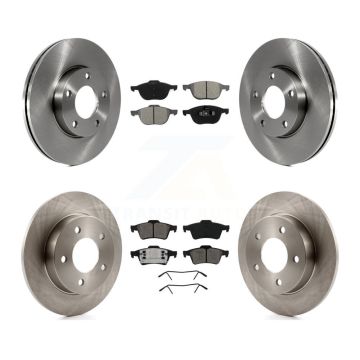 Front Rear Disc Brake Rotors And Semi-Metallic Pads Kit For 2004-2005 Mazda 3 2.0L K8S-101243