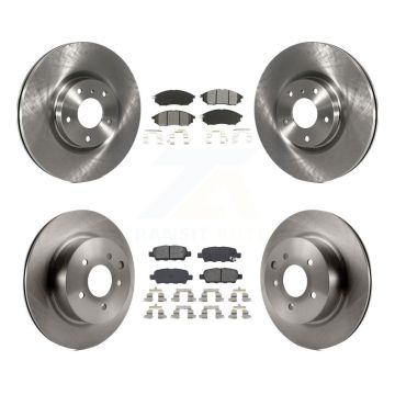 Front Rear Brake Rotors Semi-Metallic Pad Kit For INFINITI G37 EX35 G35 QX50 M35 EX37 G25 K8S-101246