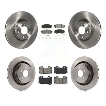 Front Rear Brake Rotor And Semi-Metallic Pad Kit For Nissan 370Z With Dual Piston Caliper K8S-101247