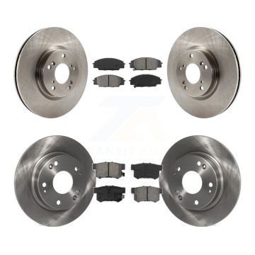 Front Rear Disc Brake Rotors And Semi-Metallic Pads Kit For Honda Civic Acura CSX K8S-101250