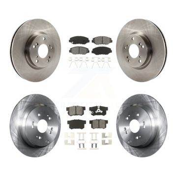 Front Rear Disc Brake Rotors And Semi-Metallic Pads Kit For 2005-2006 Honda CR-V K8S-101251