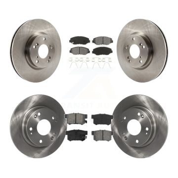 Front Rear Disc Brake Rotors And Semi-Metallic Pads Kit For Honda Civic Acura ILX K8S-101252