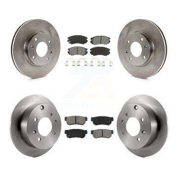 Front Rear Disc Brake Rotors Semi-Metallic Pad Kit For Hyundai Sonata Kia Optima Magentis K8S-101254