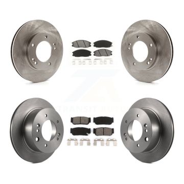 Front Rear Disc Brake Rotors And Semi-Metallic Pads Kit For 2003-2006 Kia Sorento K8S-101255