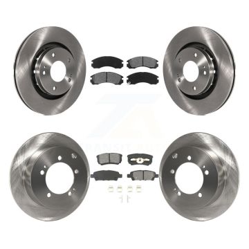 Front Rear Disc Brake Rotors And Semi-Metallic Pad Kit For 2005-2006 Mitsubishi Outlander K8S-101260