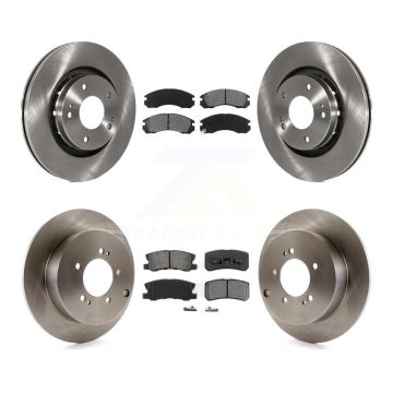 Front Rear Brake Rotor Semi-Metallic Pad Kit For 2009 Mitsubishi Lancer Ralliart To 03 09 K8S-101261