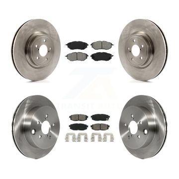 Front Rear Disc Brake Rotors And Semi-Metallic Pad Kit For 2014-2018 Subaru Forester 2.0L K8S-101265