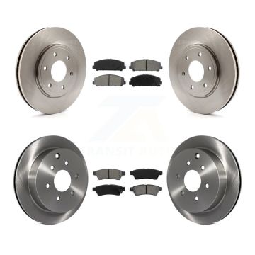 Front Rear Disc Brake Rotors And Semi-Metallic Pads Kit For Suzuki Equator K8S-101268