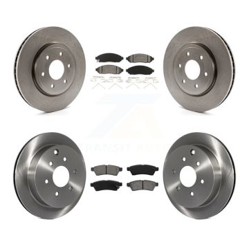 Front Rear Brake Rotors & Semi-Metallic Pad Kit For Nissan Frontier Xterra Suzuki Equator K8S-101269