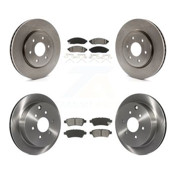 Front Rear Disc Brake Rotors And Semi-Metallic Pads Kit For 2006-2007 Nissan Xterra K8S-101270
