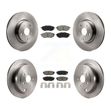 Front Rear Disc Brake Rotors And Semi-Metallic Pads Kit For Subaru Tribeca B9 K8S-101273