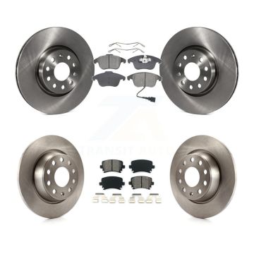 Front Rear Disc Brake Rotor & Semi-Metallic Pad Kit For Volkswagen Tiguan Audi Q3 Quattro K8S-101281
