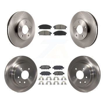 Front Rear Disc Brake Rotors And Semi-Metallic Pads Kit For 2005-2006 Nissan X-Trail K8S-101284