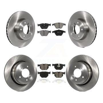 Front Rear Brake Rotor & Semi-Metallic Pad Kit For BMW 530xi 528i xDrive 535i 535xi 528xi K8S-101286
