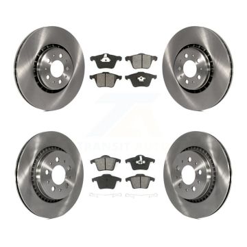 Front Rear Disc Brake Rotors And Semi-Metallic Pads Kit For Volvo XC90 K8S-101288