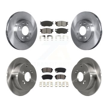 Front Rear Disc Brake Rotors And Semi-Metallic Pads Kit For Hyundai Accent Kia Rio5 Rio K8S-101294