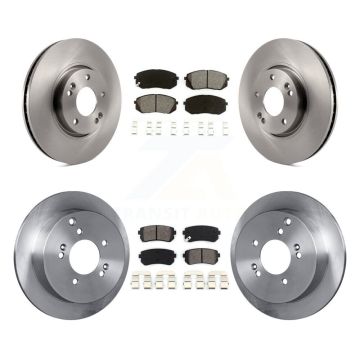 Front Rear Disc Brake Rotors And Semi-Metallic Pads Kit For Hyundai Tucson Kia Sportage K8S-101302