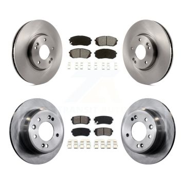 Front Rear Disc Brake Rotors And Semi-Metallic Pads Kit For Hyundai Tucson Kia Sportage K8S-101303