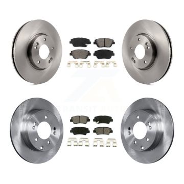 Front Rear Disc Brake Rotors And Semi-Metallic Pads Kit For Hyundai Sonata Kia Optima K8S-101306