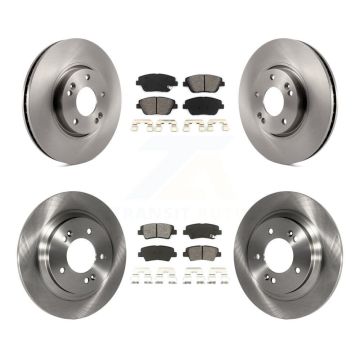 Front Rear Brake Rotor & Semi-Metallic Pad Kit For Kia Optima With Electric Parking K8S-101307