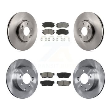 Front Rear Disc Brake Rotors And Semi-Metallic Pads Kit For Hyundai Sonata 3.3L K8S-101311