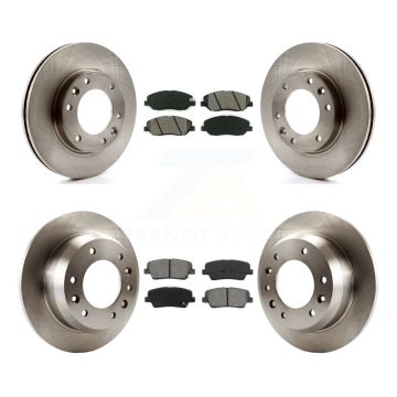 Front Rear Disc Brake Rotors And Semi-Metallic Pads Kit For Kia Sedona Hyundai Entourage K8S-101312