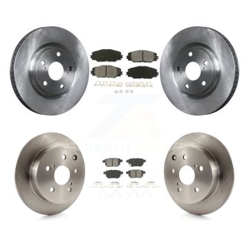 Front Rear Disc Brake Rotors And Semi-Metallic Pads Kit For 2010 Toyota Matrix XRS K8S-101316