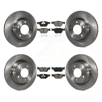 Front Rear Disc Brake Rotors And Semi-Metallic Pads Kit For BMW 328i 323i 325i K8S-101327