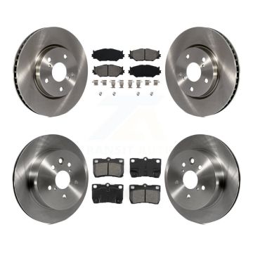Front Rear Disc Brake Rotors And Semi-Metallic Pads Kit For 2010-2013 Lexus IS250 C K8S-101333