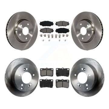 Front Rear Disc Brake Rotors And Semi-Metallic Pads Kit For Lexus IS250 K8S-101334