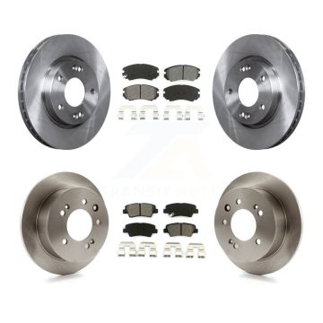 Front Rear Brake Rotor Semi-Metallic Pad Kit For 2010 Hyundai Elantra Sedan From 03 23 10 K8S-101336