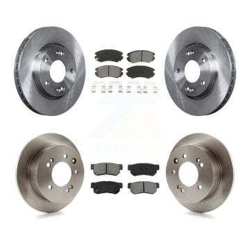 Front Rear Disc Brake Rotors And Semi-Metallic Pads Kit For Hyundai Elantra K8S-101337