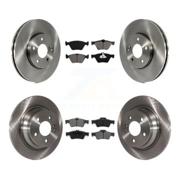 Front Rear Disc Brake Rotors And Semi-Metallic Pads Kit For Mercedes-Benz E320 E300 K8S-101339