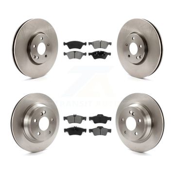 Front Rear Disc Brake Rotors And Semi-Metallic Pads Kit For Mercedes-Benz E550 AWD K8S-101346