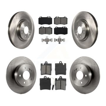 Front Rear Disc Brake Rotors And Semi-Metallic Pad Kit For Mercedes-Benz C230 SLK350 C320 K8S-101348